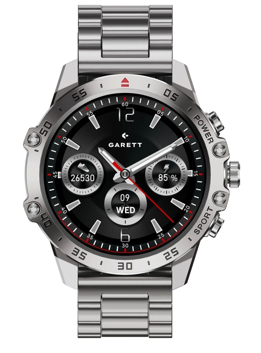 Smartwatch męski Garett V14 srebrny stalowy (5).jpg